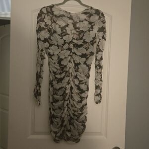 Abercrombie Flowered Mesh Lined Dress, Size Large
